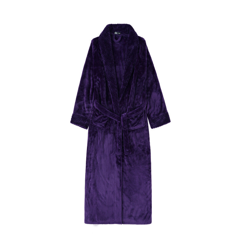 Thick Flannel Fashion Bathrobe