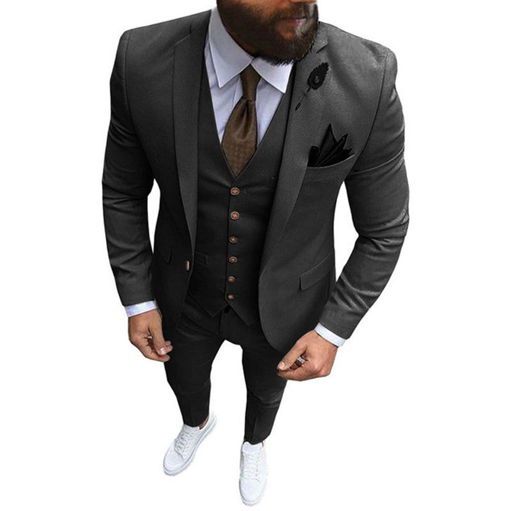 Men's Three-piece Vest Suit