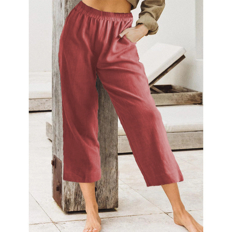 Women's Elegant Cropped Trousers