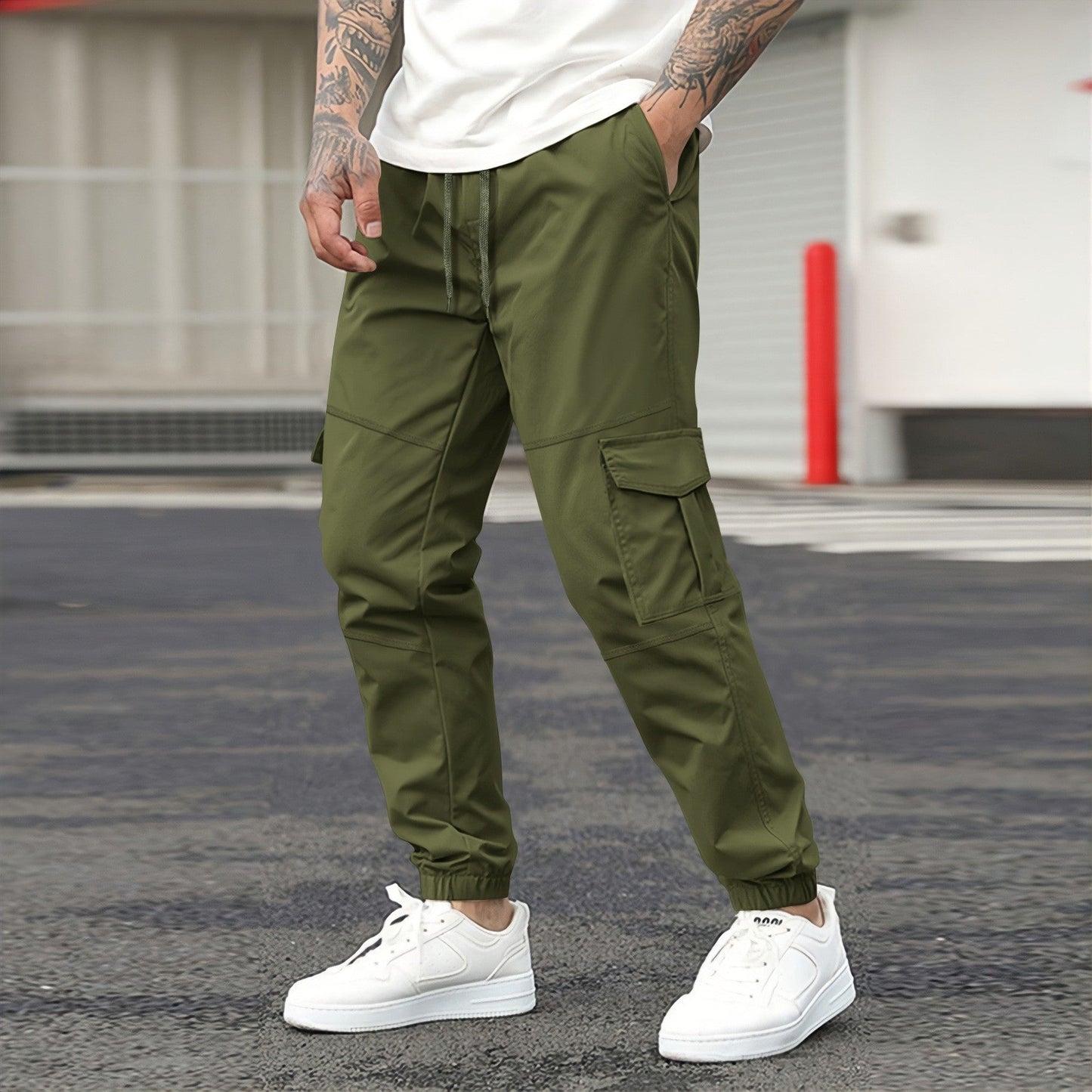 Solid Color Casual Sports Jogger Pants