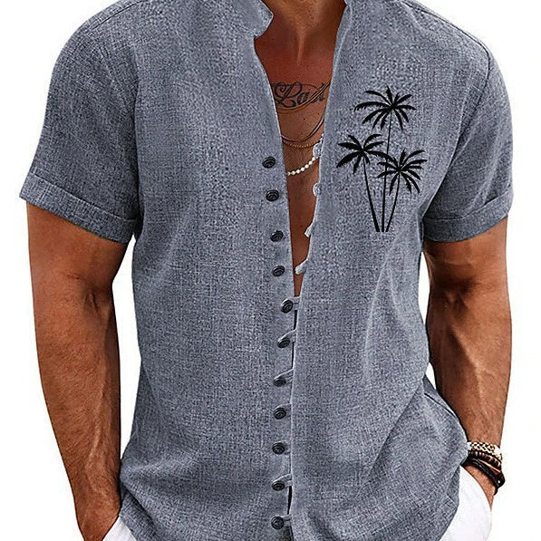Short Sleeve Pocket Printed Shirt