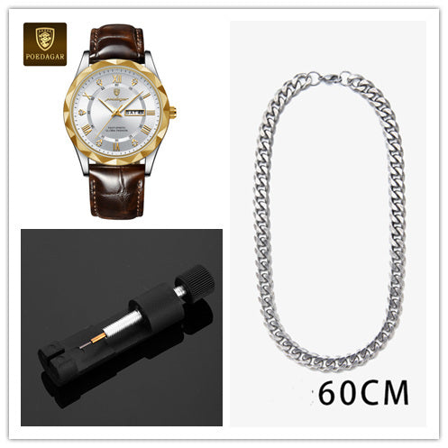 Men's Luxury Leather Quartz Watch