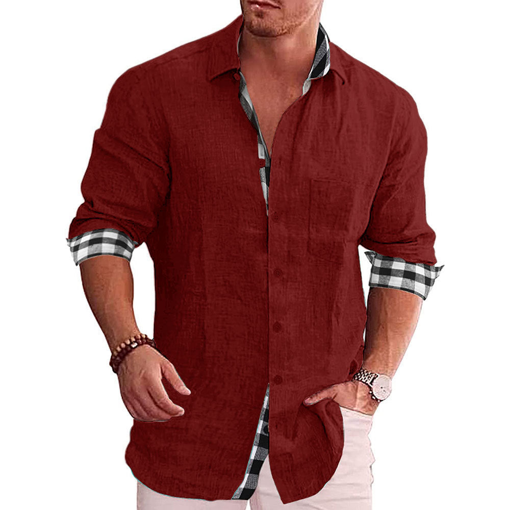 Men's Summer Solid Short Sleeve Shirt