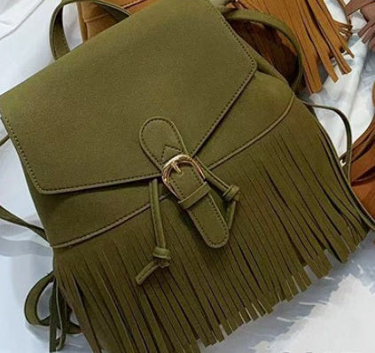 Frosted Women’s Tassel Backpack