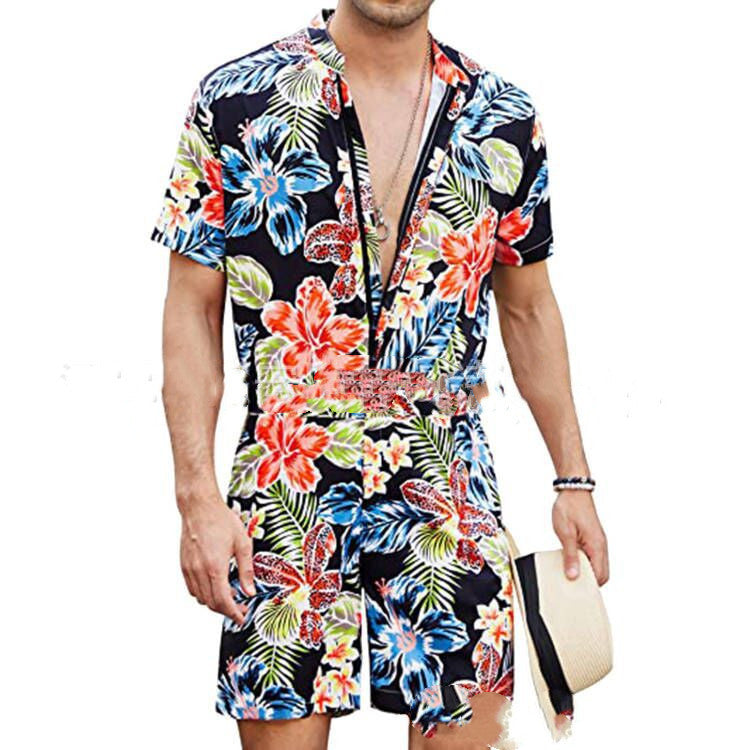 Loose Digital Beach Shorts Men