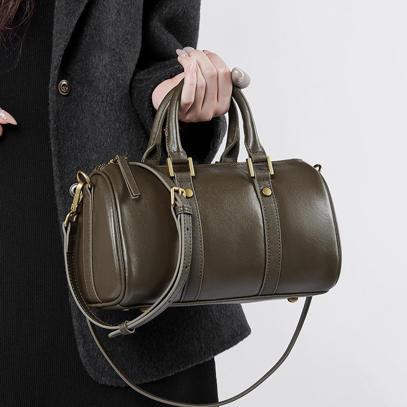 Retro Cowhide Crossbody Bag