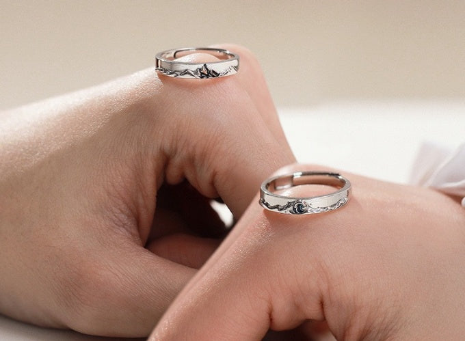 Fashion Platinum-Plated Couple Rings