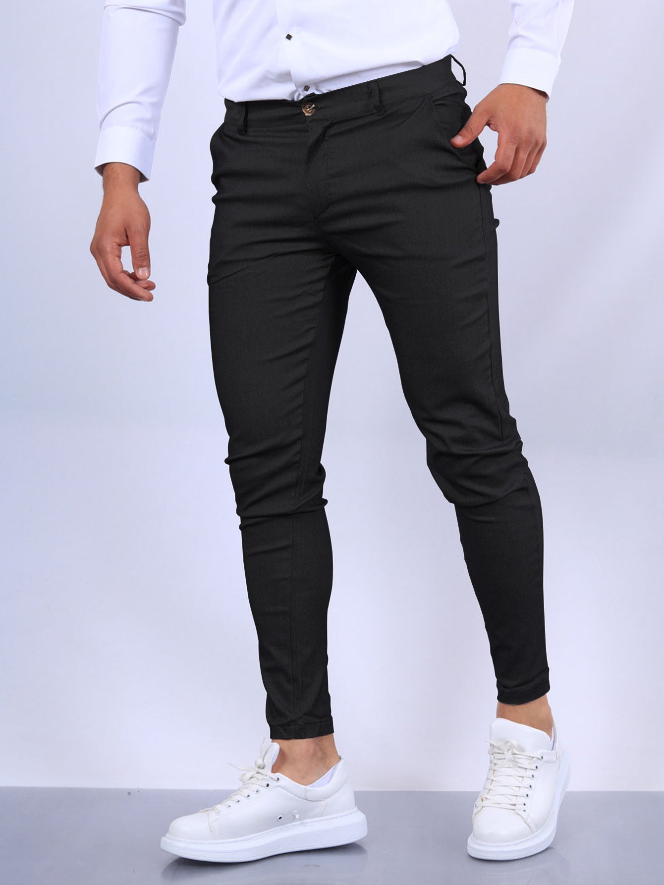 Men’s Slim Button Office Pants