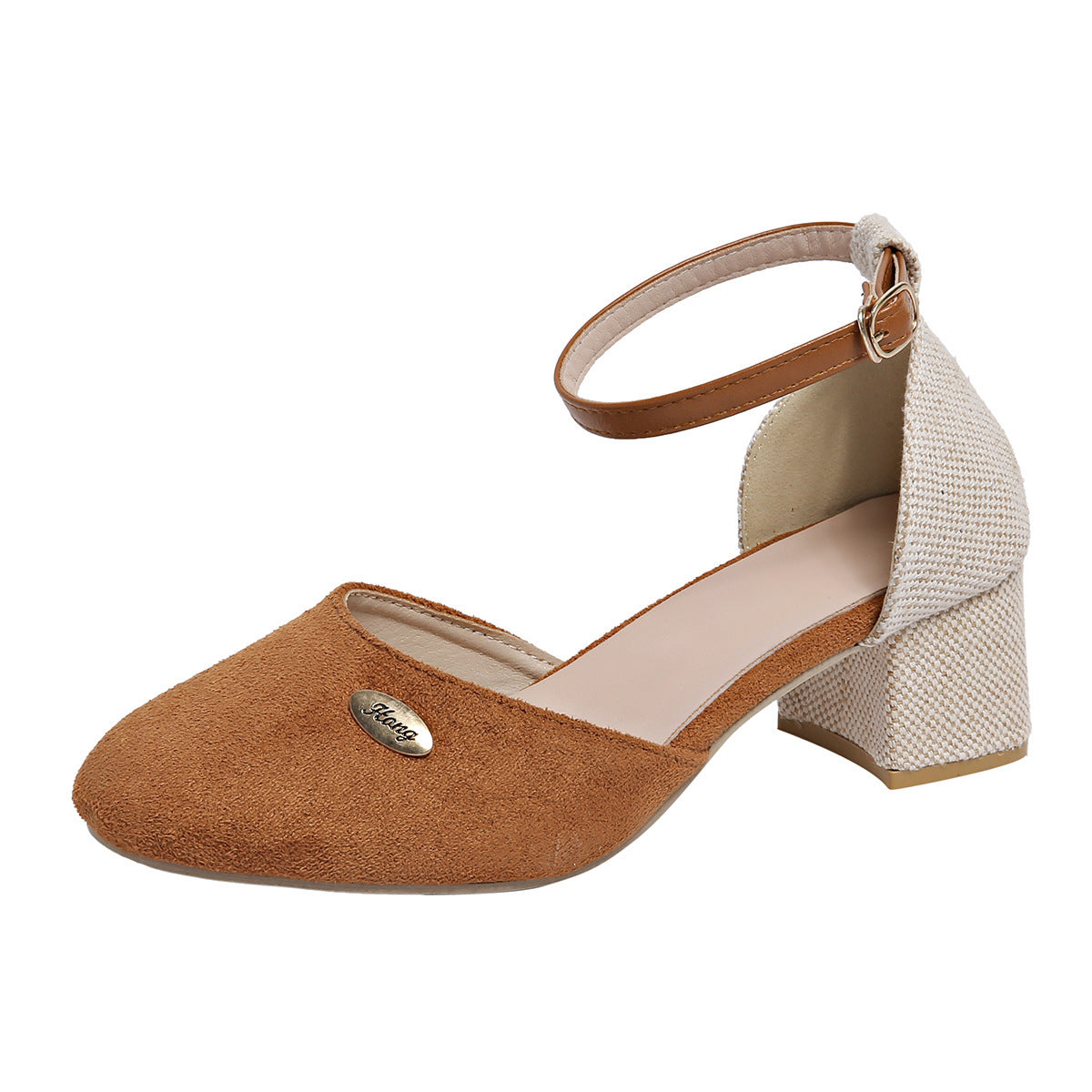 Plus Size Color Block Closed Toe Sandals