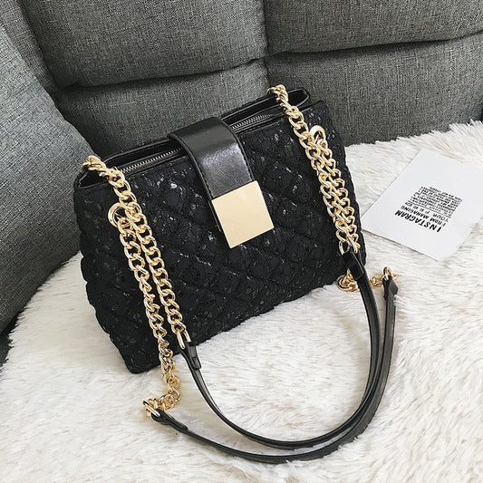 Vintage Lace Chain Shoulder Bag