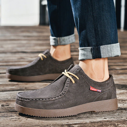British Style Suede Leather Travel Sneakers