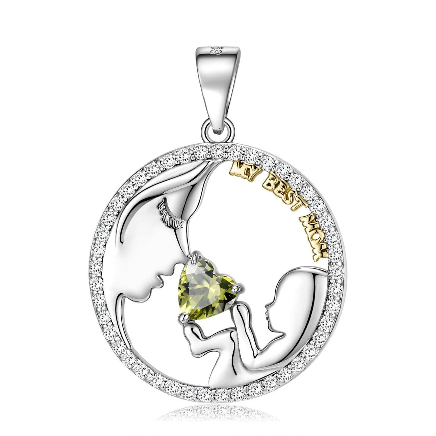 S925 Silver Mom & Baby Necklace