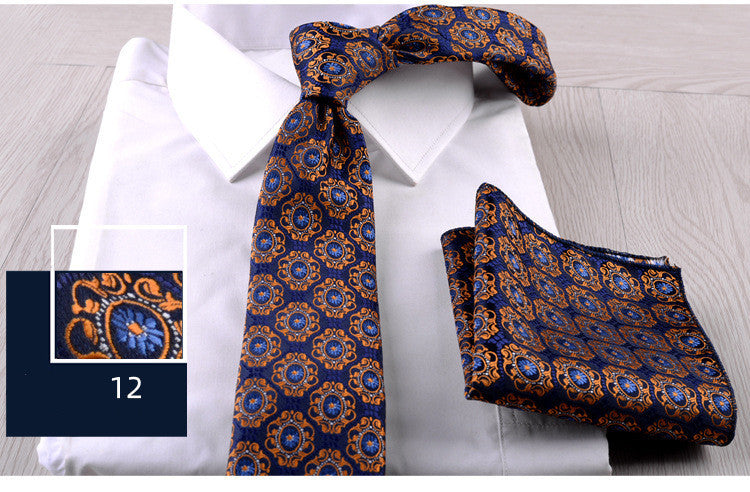 Business Formal Wear Tie and Pocket Square Set