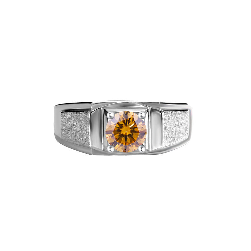 S925 Silver Moissanite Men’s Ring
