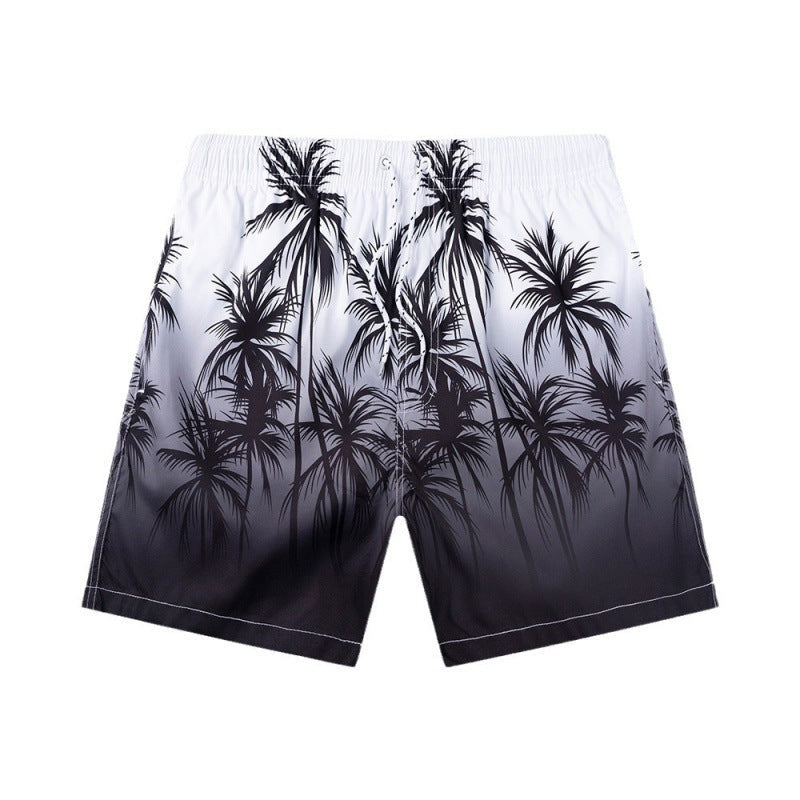 Men's Beach Print Loose Shorts
