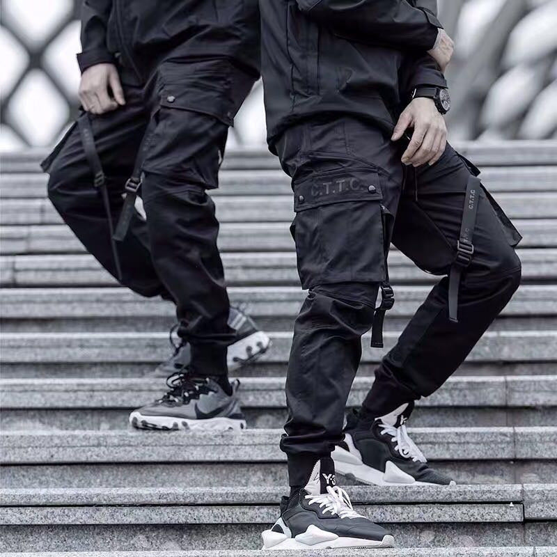 Men's Black Functional Skinny Overalls