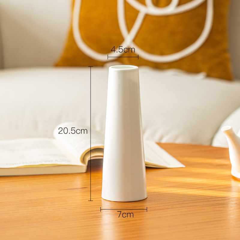 Narrow-Mouth Tulip Ceramic Vase