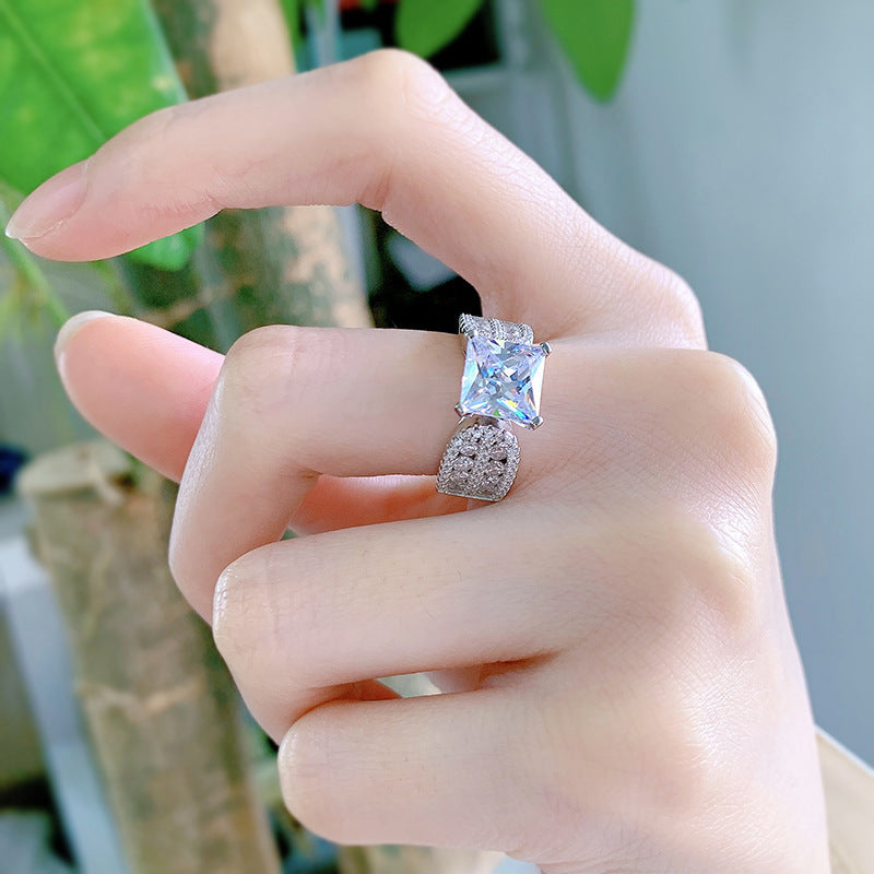 S925 Silver Zircon Wedding Ring