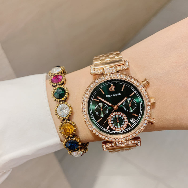 Diamond Waterproof Calendar Watch
