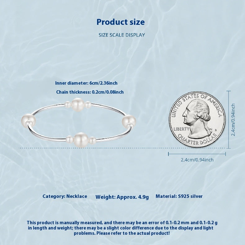 S925 Silver Shell Pearl Bracelet