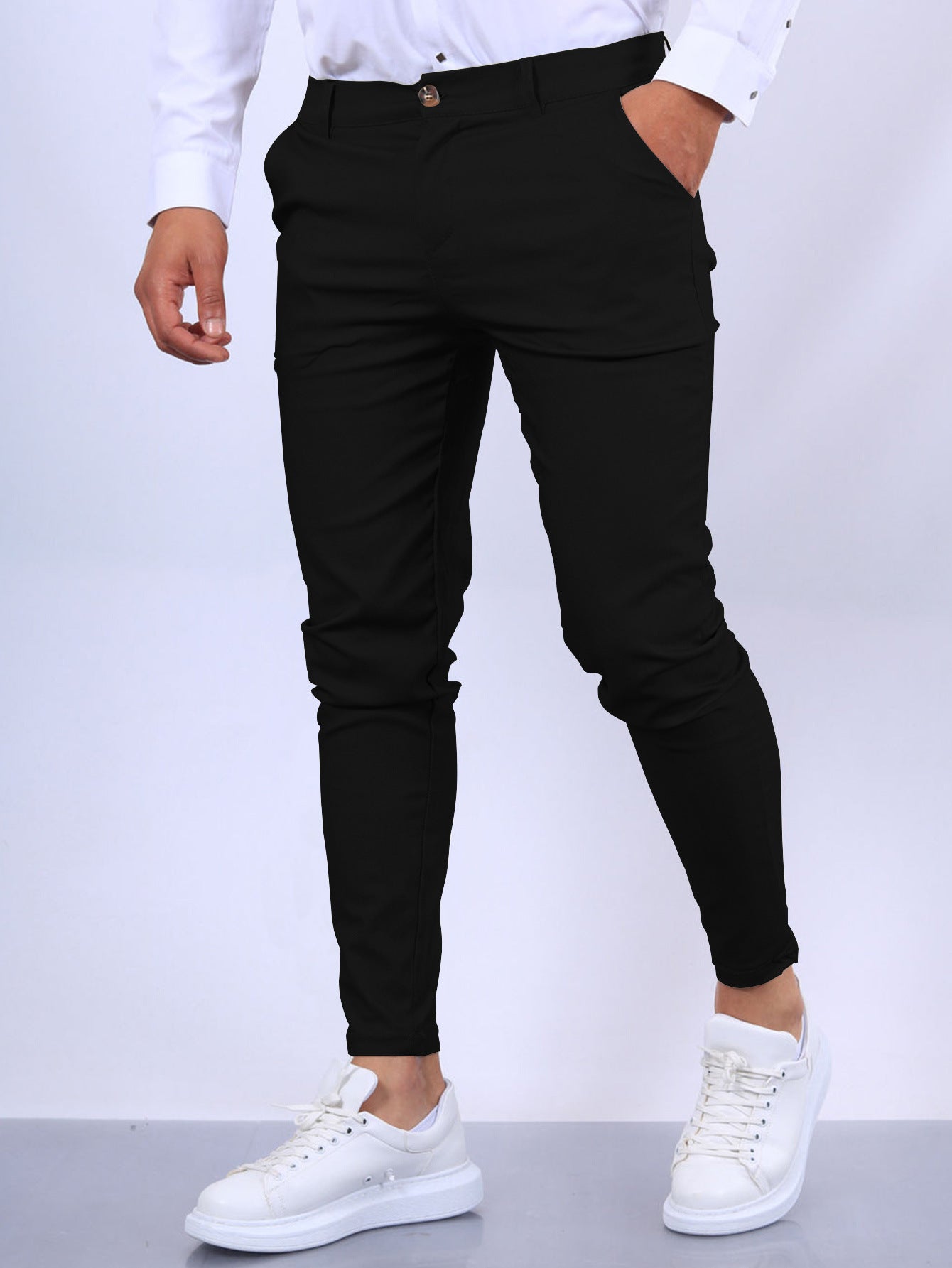 Men’s Slim Button Office Pants