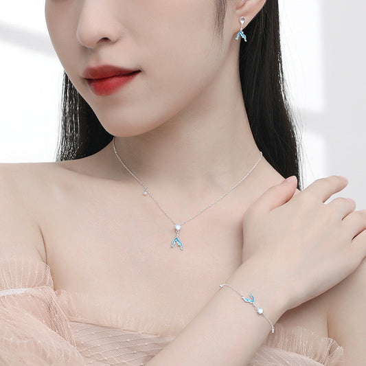 S925 Silver Moonstone Tassel Earrings