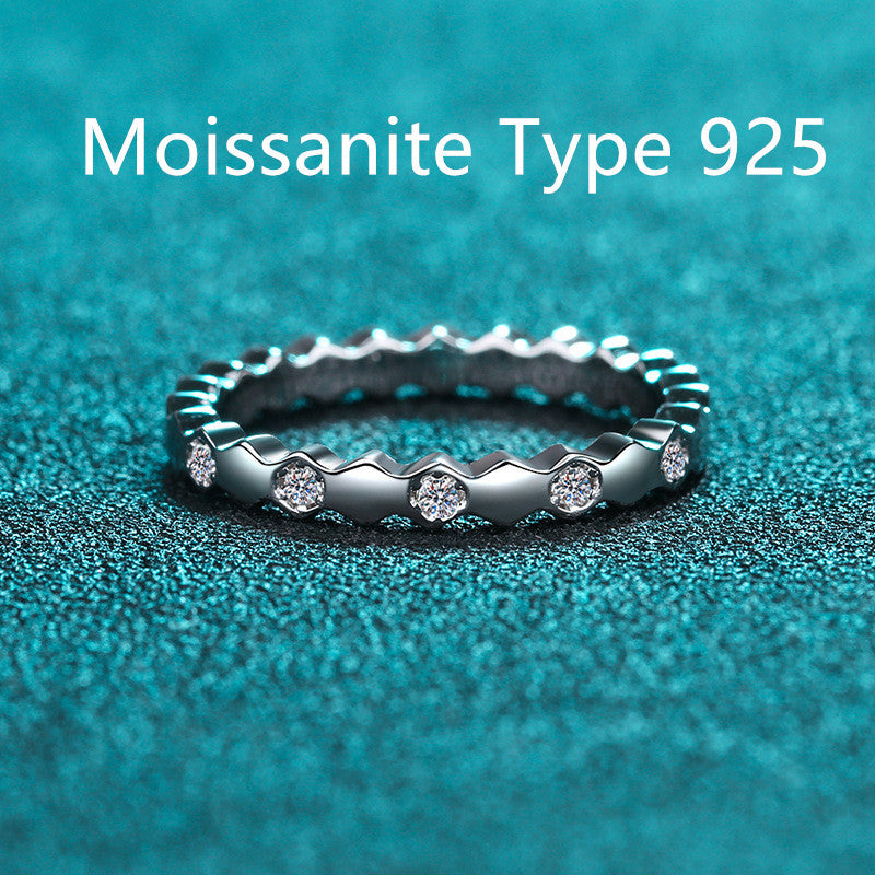 S925 Silver Diamond Wedding Ring