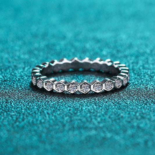S925 Silver Diamond Wedding Ring