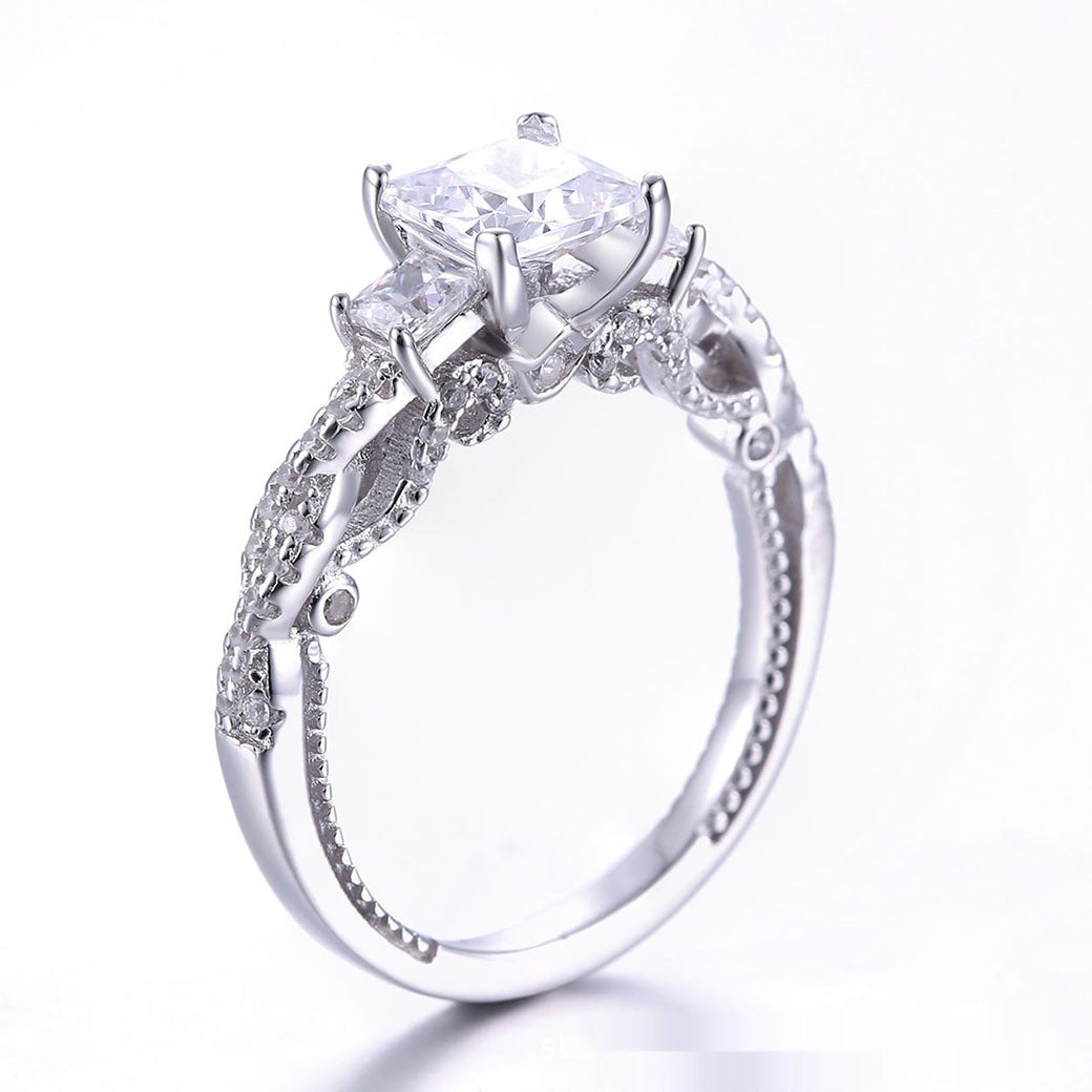 925 Silver Diamond White Ring