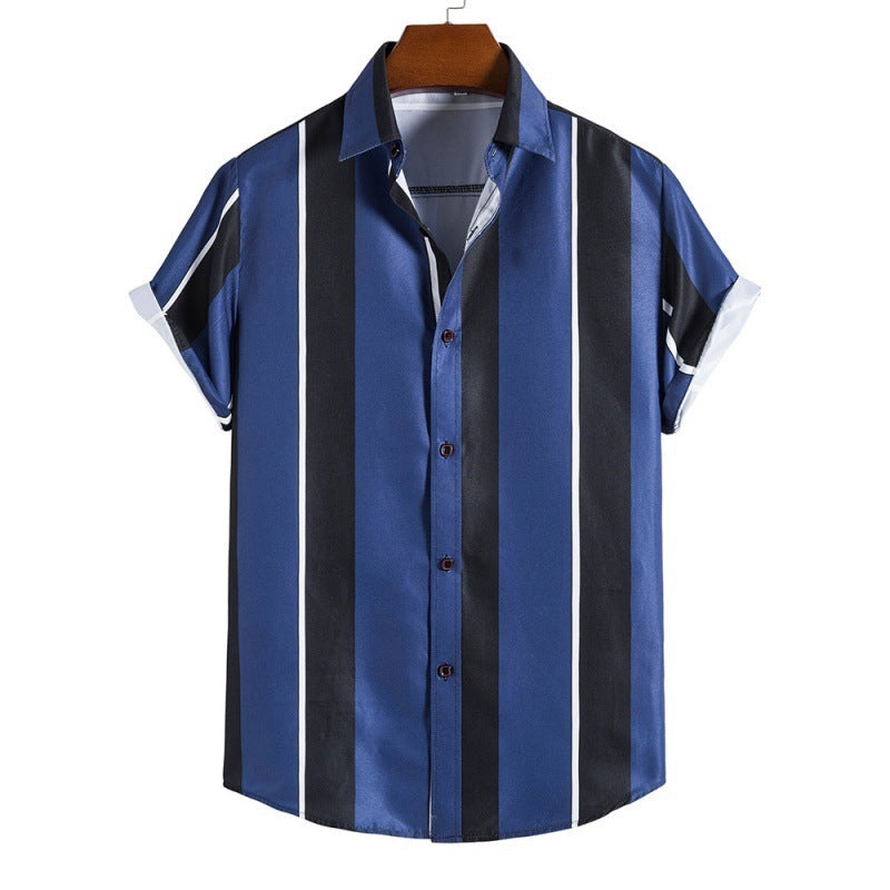 Men's Striped Short Sleeve Shirt