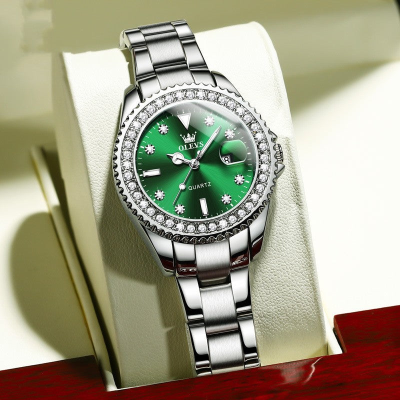 Diamond Quartz Stainless Steel Watch