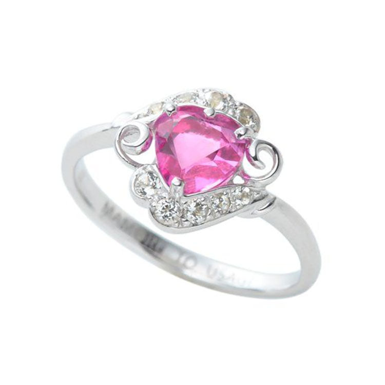 S925 Silver Ruby Christmas Ring