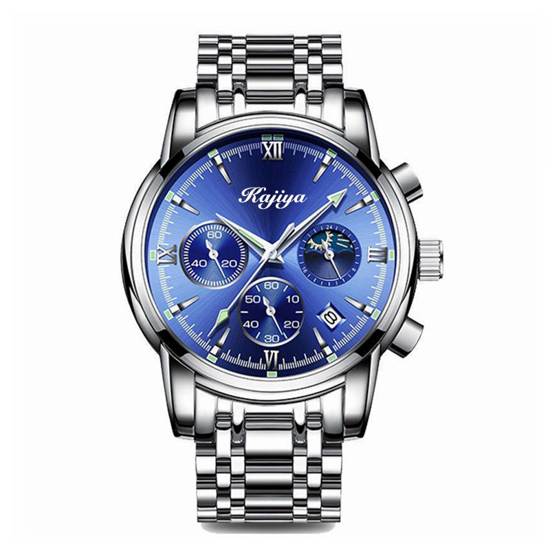 Men’s Luminous Waterproof Steel Calendar