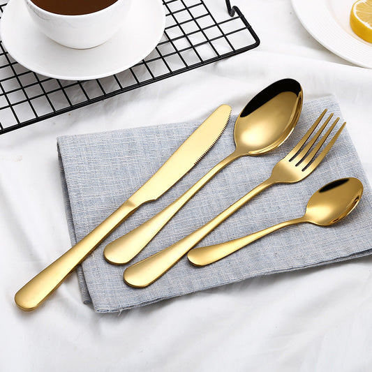 Luxury Black Gold Cutlery Set