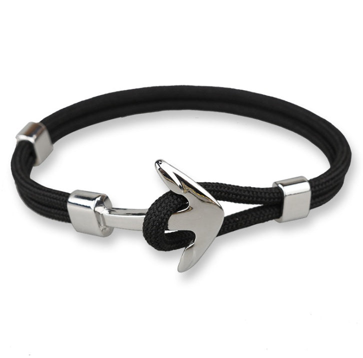 Black Pirate Anchor Hand Strap Bracelet – Gift