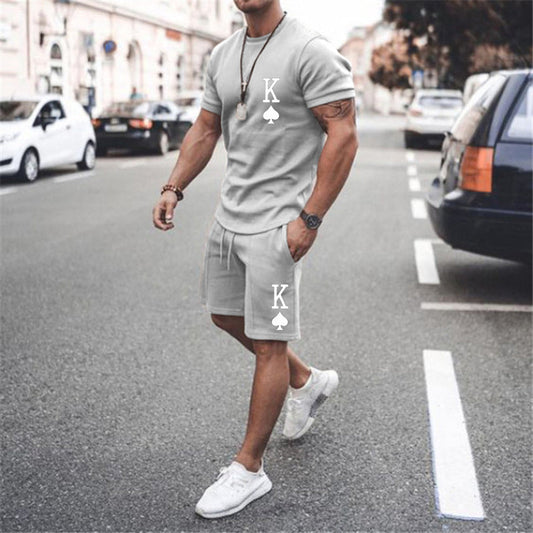 Men's Loose Solid Color Trend Suit