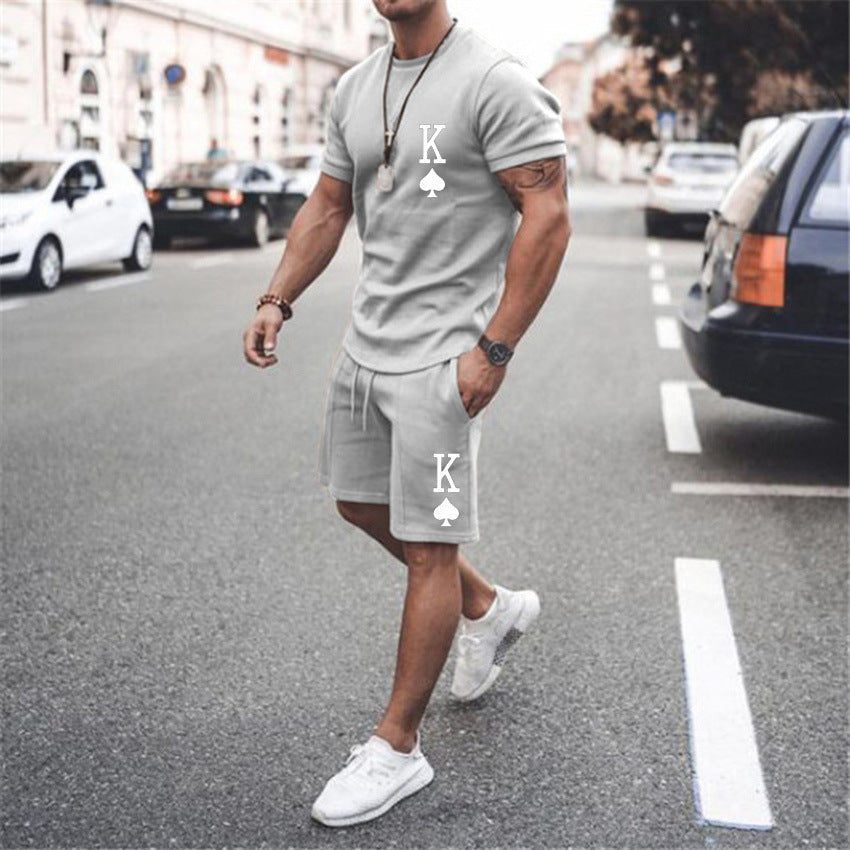 Men's Loose Solid Color Trend Suit