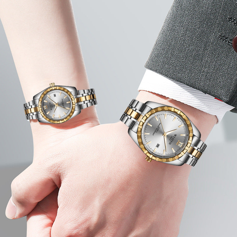 Couple Steel Band Watch