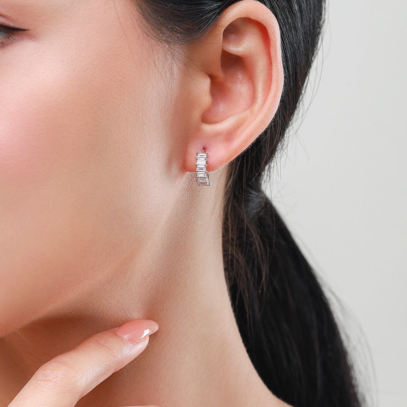 S925 Silver Zircon Earrings