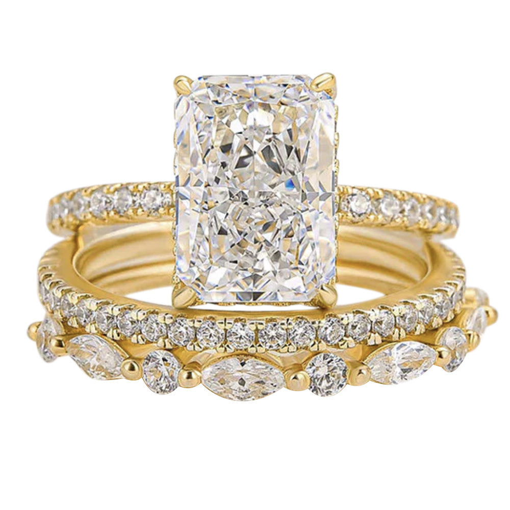 S925 Silver Ice Zircon Ring