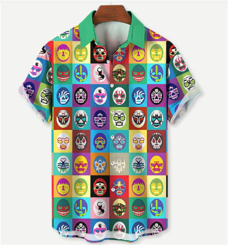 Halloween Print Loose Men's Shirt