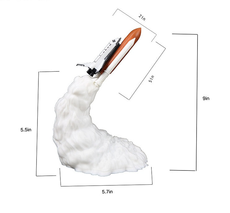 3D Rocket Space Shuttle Lamp