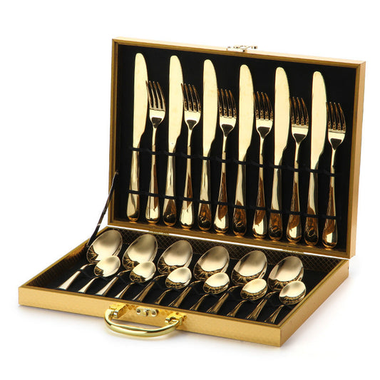 Golden Western Knife & Fork Set