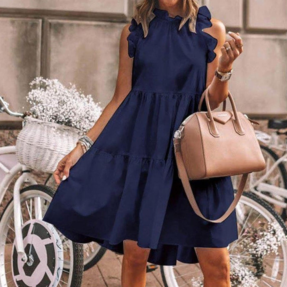 Casual Sleeveless Pullover Dress