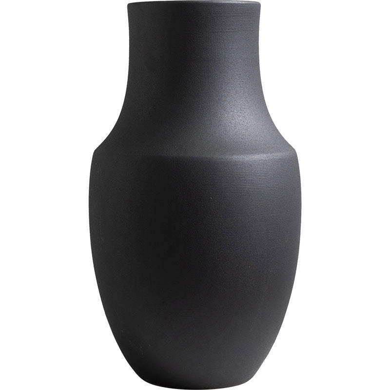 Modern Matte Black Vase Decor