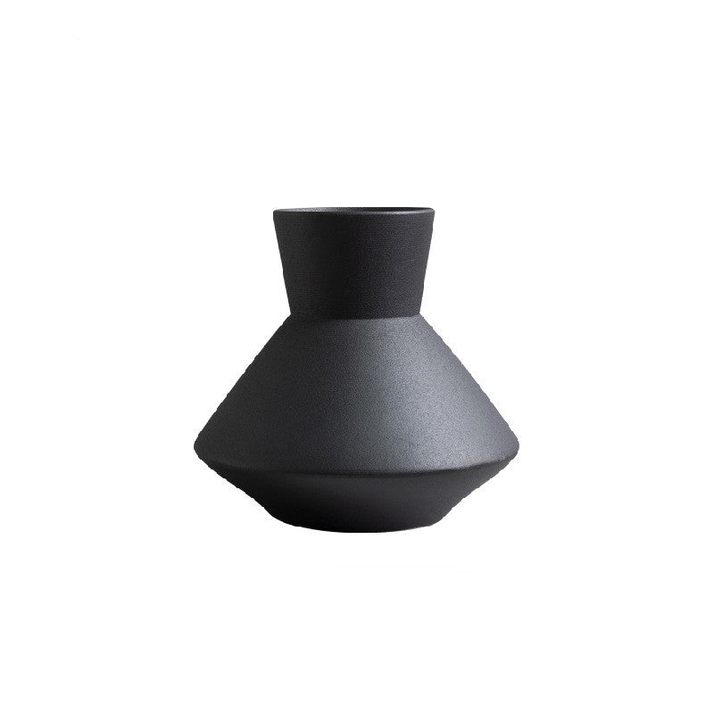 Modern Matte Black Vase Decor
