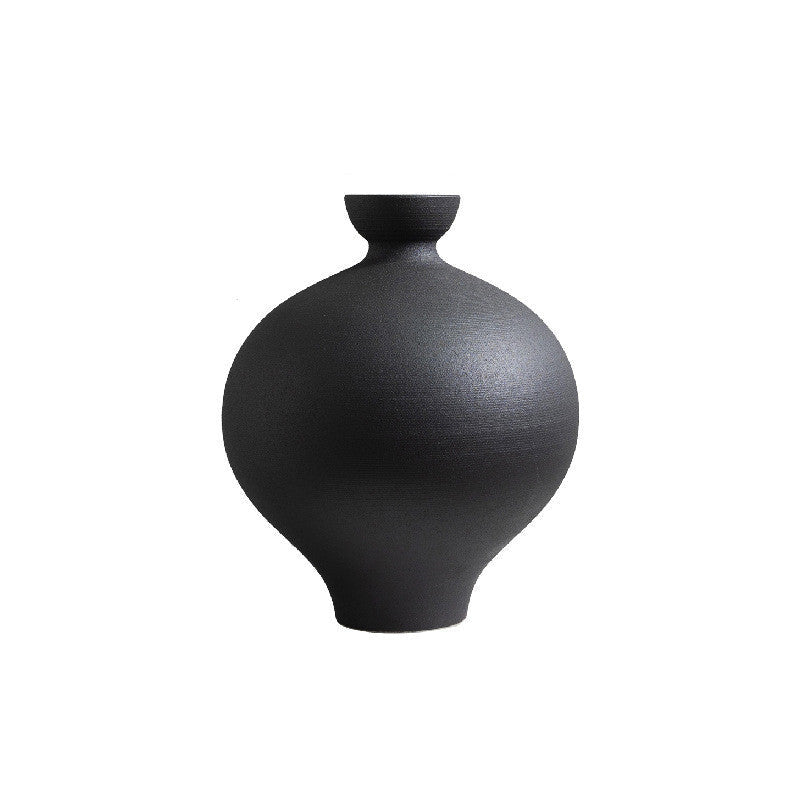 Modern Matte Black Vase Decor