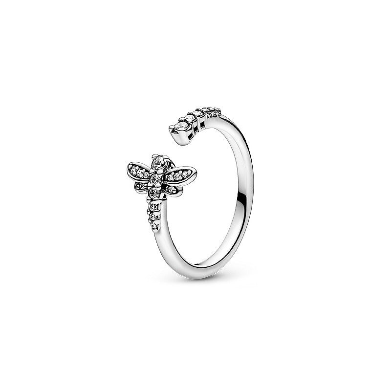 925 Silver Diamond  Heart Ring