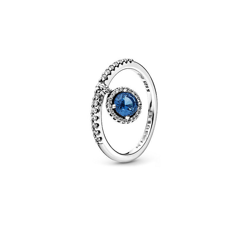 925 Silver Diamond  Heart Ring