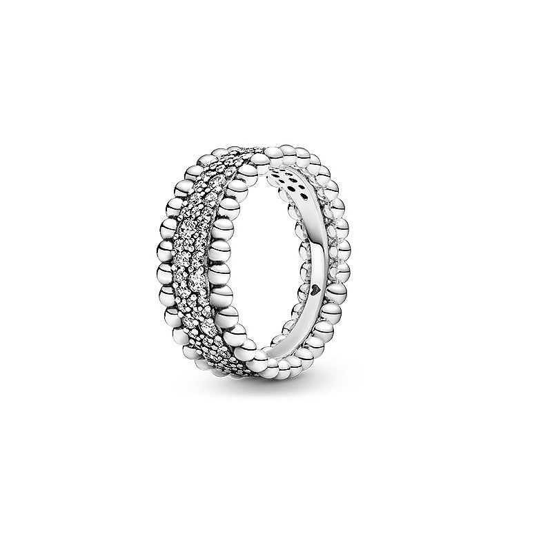 925 Silver Diamond  Heart Ring
